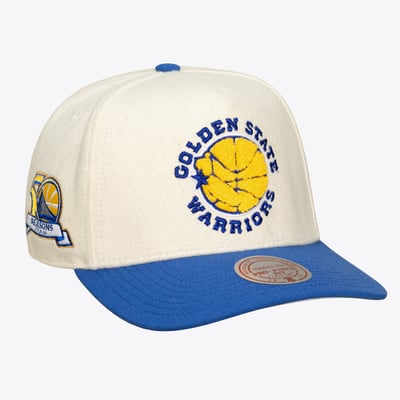 Golden State Warriors Mitchell & Ness Unisex Cream Team Pro Adjustable Hat - Cream
