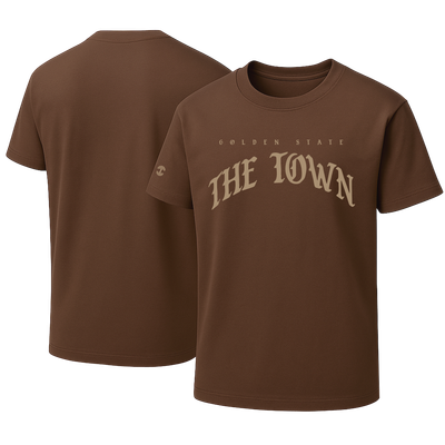  Golden State Warriors Oaklandish Unisex 2025/26 City Edition Pirate Letter T-Shirt - Brown