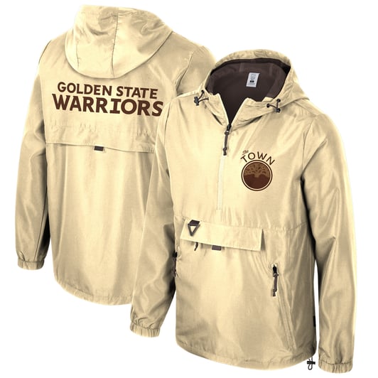  Golden State Warriors Stadium Essentials Unisex 2025/26 City Edition Compete Quarter-Zip Hoodie Jacket - Tan