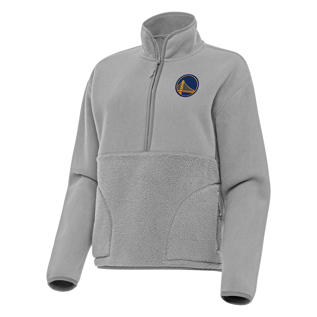Golden State Warriors Antigua Women's Figure Half-Zip Pullover Sweatshirt - Gray