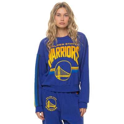 Golden State Warriors Aviator Nation Women's Relaxed Tri-Blend Sweatshirt - Royal