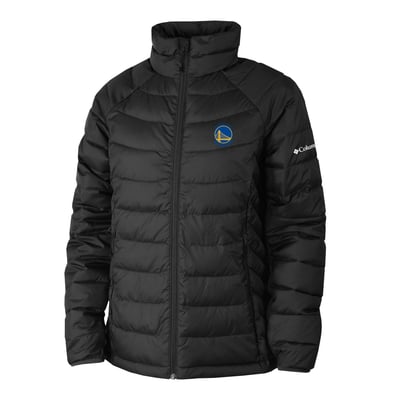 Golden State Warriors Columbia Women's Powder Lite II Omni-Heat Reflective Raglan Full-Zip Puffer Jacket - Black