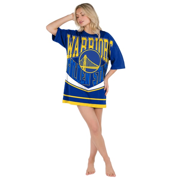 golden state jersey dress Women's Concepts Sport Royal Warriors Mosaic Knit Nightdress Size: Small ad1473