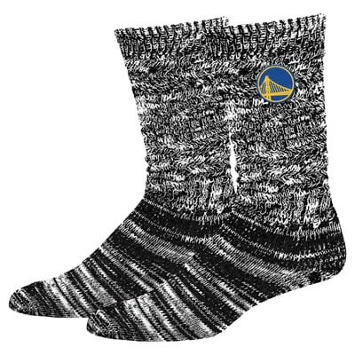  Golden State Warriors PRO Compression Women's Slouchy Slub Textured Boyfriend Socks - Black