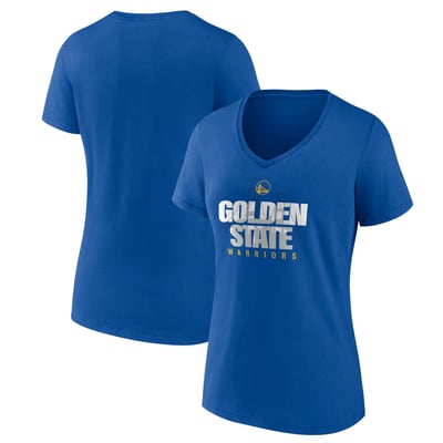  Golden State Warriors Women's Pick & Roll Coverage V-Neck T-Shirt - Royal