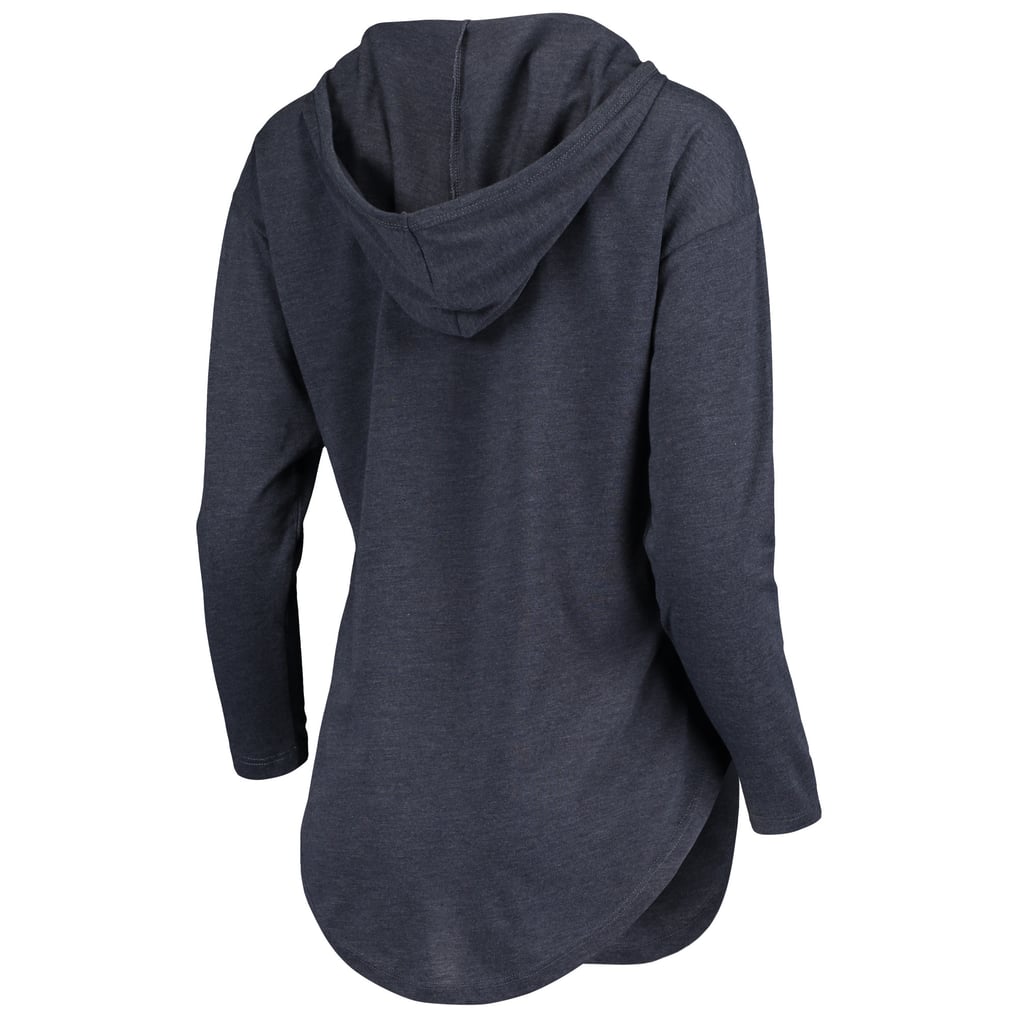 Golden State Warriors Sportiqe Women's Lennon Tri-Blend V-Neck Pullover Hoodie - Heathered Navy