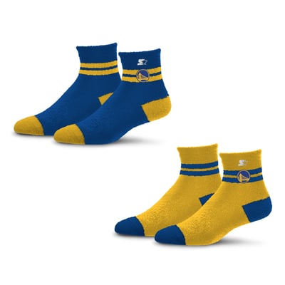 Golden State Warriors Starter Women's Cozy Cuff Stripes Quarter-Length Plush Socks
