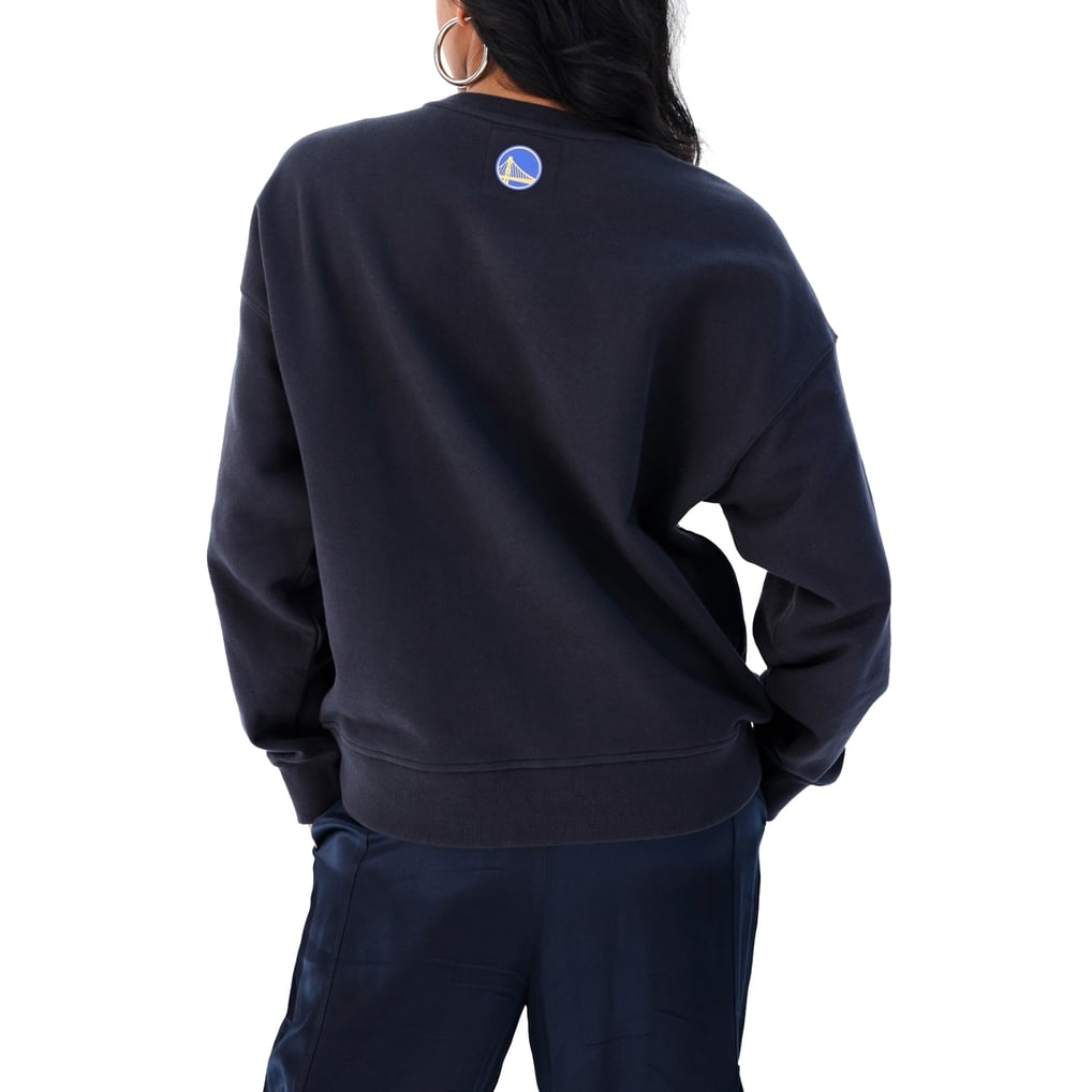 Golden State Warriors Terez Women's Gemstone Logo Pullover Sweatshirt - Black