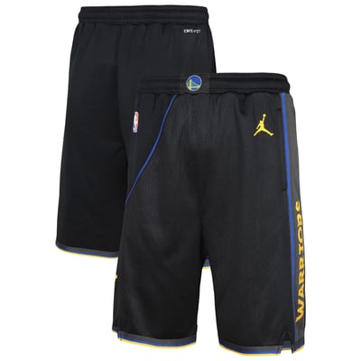 Golden State Warriors Jordan Brand Youth Authentic Statement Edition Swingman Shorts - Black