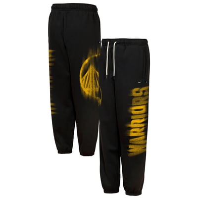  Golden State Warriors Nike Youth 2026/27 Standard Issue Authentic Wordmark Fleece Pants - Black