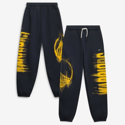  Golden State Warriors Nike Youth 2026/27 Standard Issue Authentic Wordmark Fleece Pants - Black