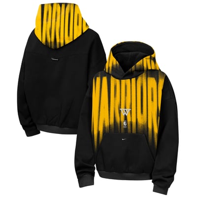  Golden State Warriors Nike Youth 2026/27 Standard Issue Authentic Wordmark Fleece Pullover Hoodie - Black