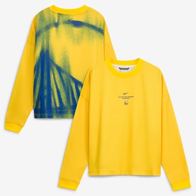  Golden State Warriors Nike Youth 2026 Standard Issue Pre-Game Performance Long Sleeve T-Shirt - Gold
