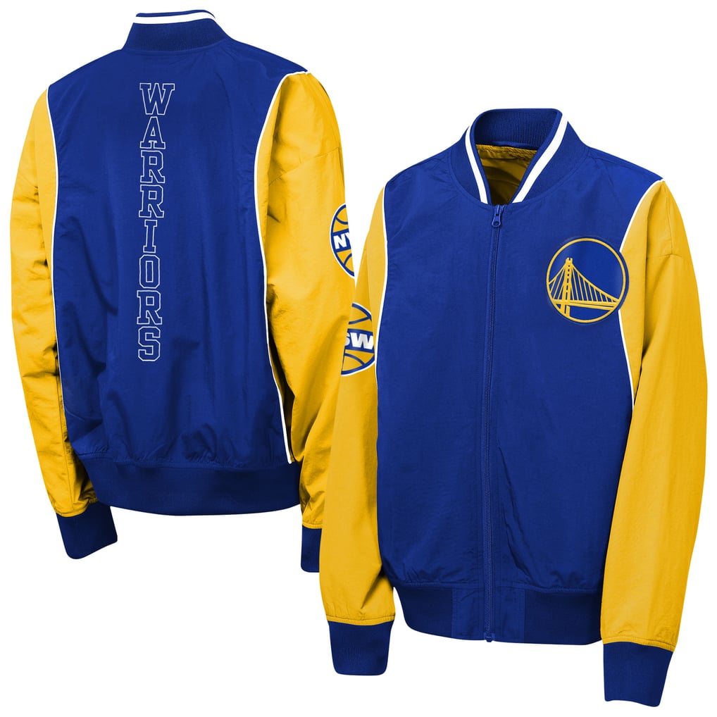 Golden State Warriors Outerstuff Youth Two-Pointer Full-Zip Windbreaker - Royal/Gold