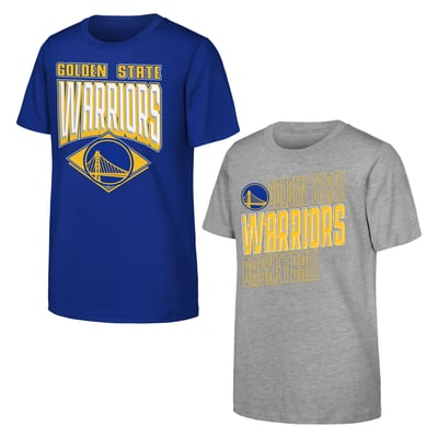 Golden State Warriors Outerstuff Youth Trench Kings 2-Pack T-Shirt Set - Royal/Gray