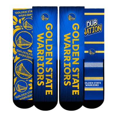  Golden State Warriors Rock Em Youth Fan Favorites Three-Pack Crew Socks Set - Yellow