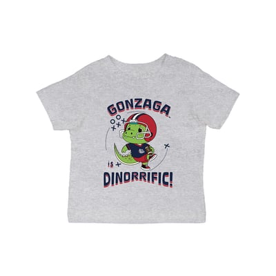 Gonzaga Bulldogs Vive La Fete Infant Dinorrific T-Shirt - Gray