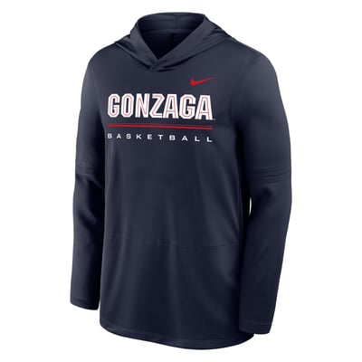  Gonzaga Bulldogs Nike 2026 Sideline Lightweight Dri-FIT Hoodie - Navy