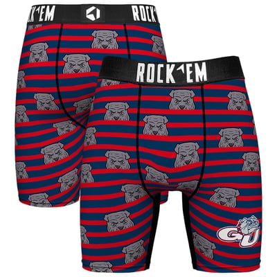  Gonzaga Bulldogs Rock Em Mascot Stripes Boxer Briefs - Navy