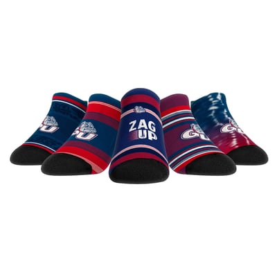  Gonzaga Bulldogs Rock Em Unisex Super Fan Five-Pack Low-Cut Socks Set - 