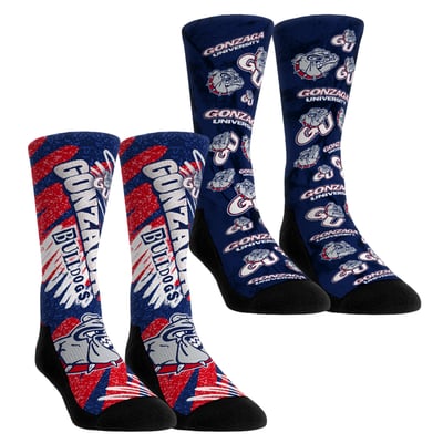 Gonzaga Bulldogs Rock Em Unisex Two-Piece Team Blast Crew Socks Set