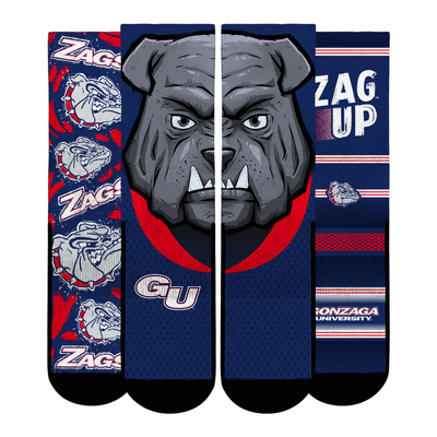  Gonzaga Bulldogs Rock Em Unisex Fan Favorite Three-Pack Crew Sock Set - Navy