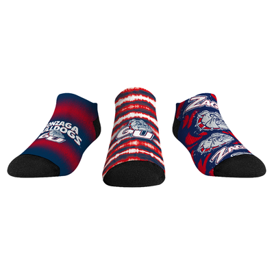  Gonzaga Bulldogs Rock Em Unisex Make Some Noise Three-Pack Low-Cut Socks Set - Navy
