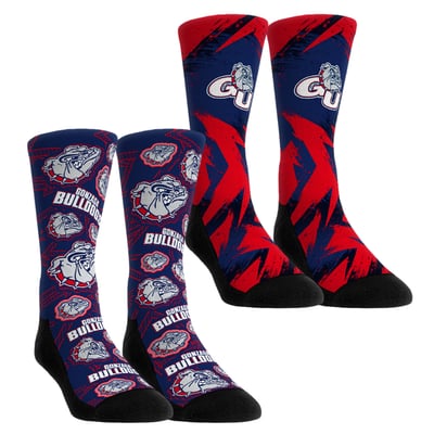  Gonzaga Bulldogs Rock Em Unisex Game Day Two-Pack Crew Socks Set - Red