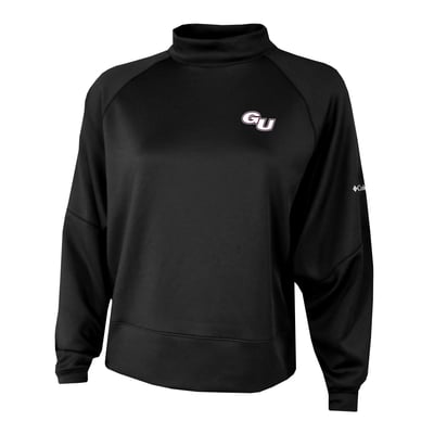  Gonzaga Bulldogs Columbia Women's Par-Performance Raglan Dolman Mock Neck Sweatshirt - Black