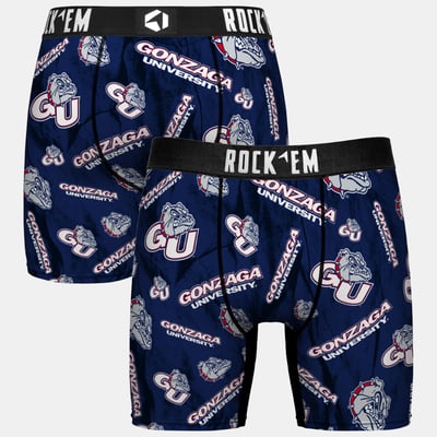  Gonzaga Bulldogs Rock Em Youth All Over Logo Boxer Briefs - Navy