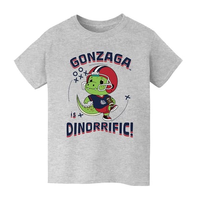 Gonzaga Bulldogs Vive La Fete Youth Dinorrific T-Shirt - Gray
