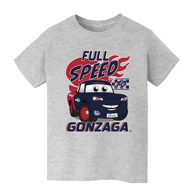  Gonzaga Bulldogs Vive La Fete Youth Full Speed T-Shirt - Gray