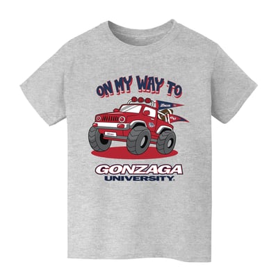 Gonzaga Bulldogs Vive La Fete Youth On My Way T-Shirt - Gray