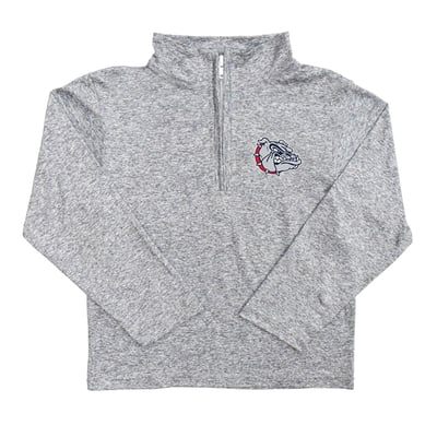  Gonzaga Bulldogs Vive La Fete Youth Team Logo Quarter-Zip Sweatshirt - Heather Gray
