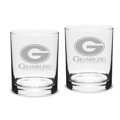 Grambling Tigers 14oz. 2-Piece Classic Double Old-Fashioned Glass Set