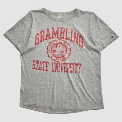 Grambling Tigers Champion 80s T-shirt - Heather Gray - L by Fanatics Real Vintage