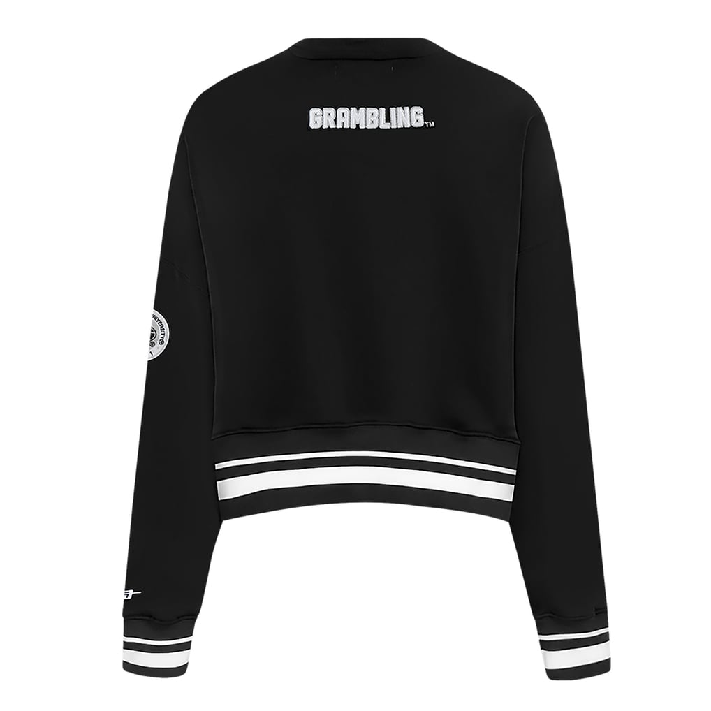  Grambling Tigers Pro Standard Women's Pearl Cropped Pullover Sweatshirt - Black