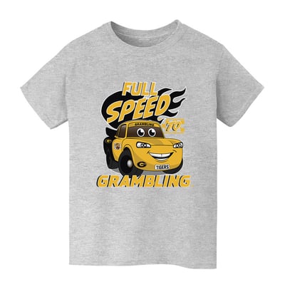  Grambling Tigers Vive La Fete Youth Full Speed T-Shirt - Gray