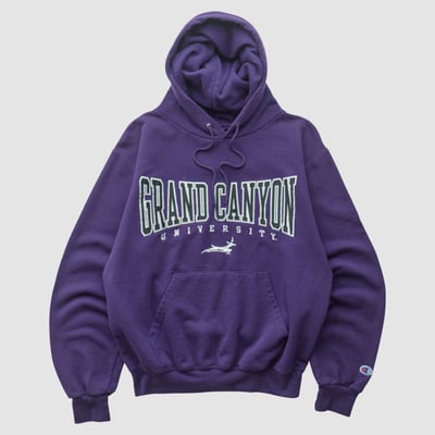 Grand Canyon Antelopes Champion 2000s Hooded Pullover Sweatshirt - Purple - XS by Fanatics Real Vintage