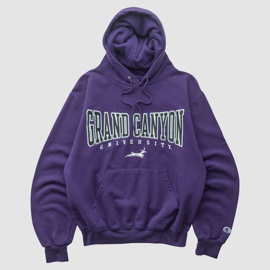Grand Canyon Antelopes Champion 2000s Hooded Pullover Sweatshirt - Purple - XS by Fanatics Real Vintage