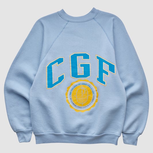 Great Falls Argos Discus Athletic 90s Pullover Sweatshirt - Light Blue - XS by Fanatics Real Vintage