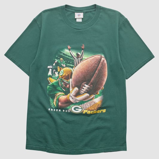 Green Bay Packers 2000s T-Shirt - Green - M by Fanatics Real Vintage