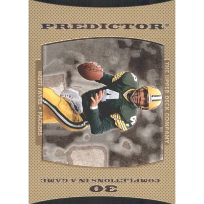 1996 Upper Deck Predictors #PR3 Brett Favre 30 COMP L
