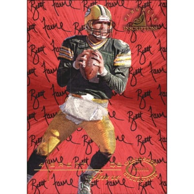 1997 Pinnacle Inscriptions Challenge Collection #4 Brett Favre