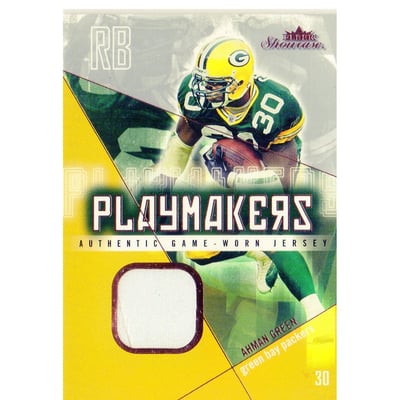 2004 Fleer Showcase Playmakers Game Used #AG2 Ahman Green/100