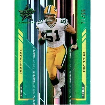 2005 Leaf Rookies and Stars Longevity Emerald #152 Brady Poppinga