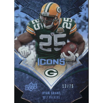 2008 Upper Deck Icons Gold Die Cut #36 Ryan Grant
