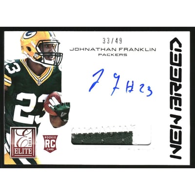 2013 Elite New Breed Jerseys Autographs Prime #19 Johnathan Franklin