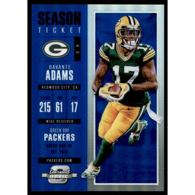 2017 Panini Contenders Optic Blue #31 Davante Adams