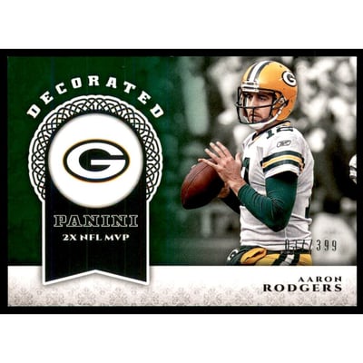 2017 Panini Decorated Green #18 Aaron Rodgers